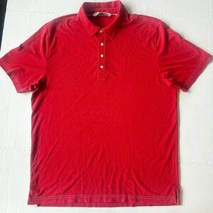 Travis Mathew Classy‎ Mens Golf Polo Shirt XL Red Short Sleeve Casual
